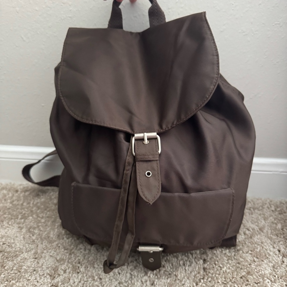 Vintage Gap Nylon Backpack light weight buckles 90's Brown